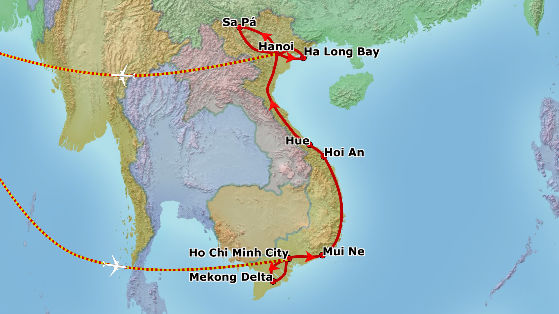 Backpacking-Rundreise Vietnam: 3 Wochen Reiseroute von Süden nach Norden